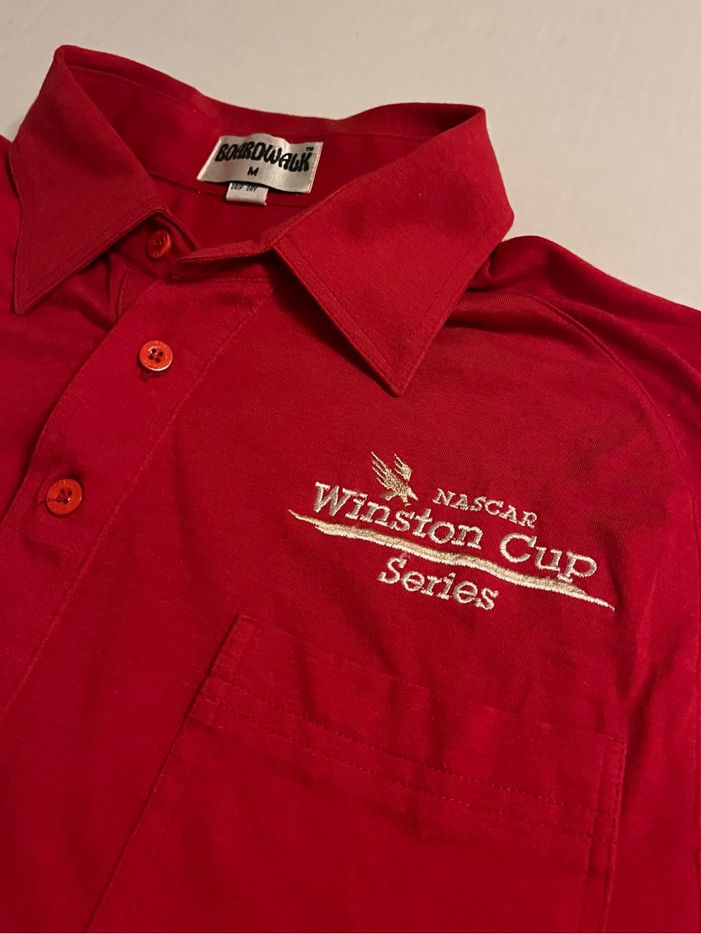 VTG 90’s NASCAR Winston Cup Embroidered Polo Shirt MEDIUM Earnhardt Racing Red
